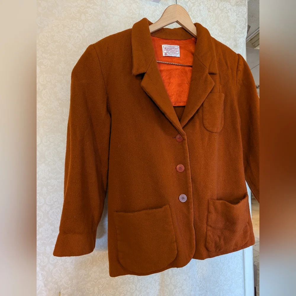 PENDLETON Wool Petite Rust Brown Jacket‎ - Picture 4 of 16